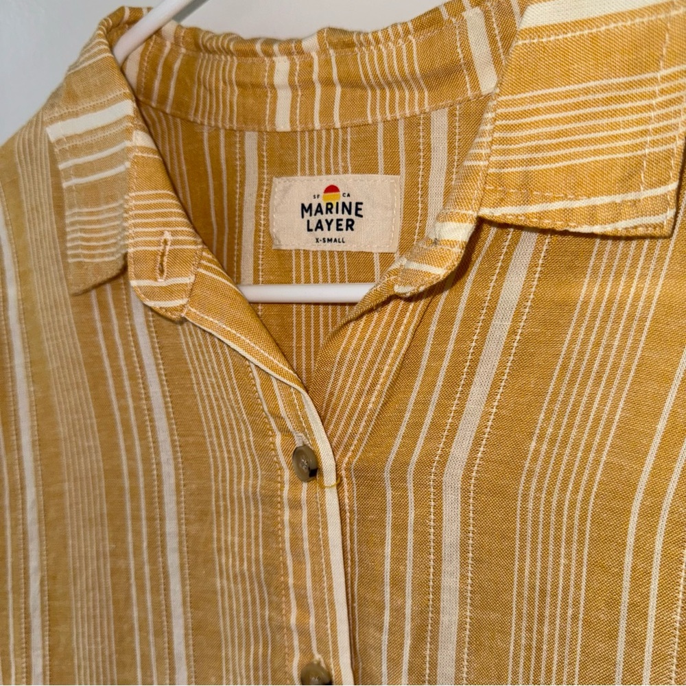 Marine Layer Striped Button Down 💛💛
